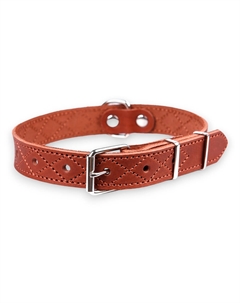 Ошейник для собак Новара, ширина 2,5 см, длина 58 см, коньячный Аркон