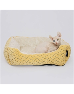 Лежак для кошек и собак 50х40x18 см бежевый Rurri