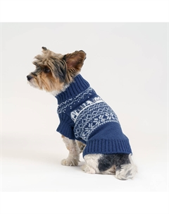 Свитер для кошек и собак Снежинки, M, синий Rurri