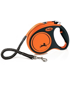 Рулетка Xtreme M ремень 5 м до 35 кг, черный/оранжевый Flexi