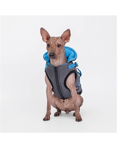 Попона теплая со шлейкой для собак, 2XL, черная Rungo