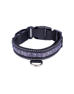 Ошейник нейлоновый светящийся для собак, 51-61 см, L, черный Rungo