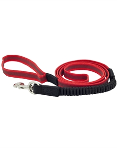 Поводок нейлон с латексной нитью двусторонний с буферной резинкой, красный, 20 мм*2 м Каскад