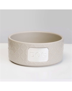 Миска керамическая для собак Dog, 800 мл, 17х7,5 см, серая Rurri