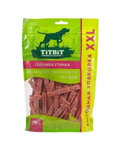 Лакомство Соломка утиная для собак, 250 гр. Titbit