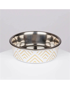 Миска металлическая с тяжелым прорезиненным дном для собак, 700 мл Petmax