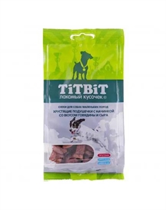 Лакомство Подушечки с говядиной и сыром для собак мелких пород, 95 гр. Titbit