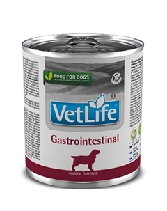 Vet Life Gastrointestinal Влажный корм (консервы) для собак при заболеваниях ЖКТ, 300 гр. Farmina
