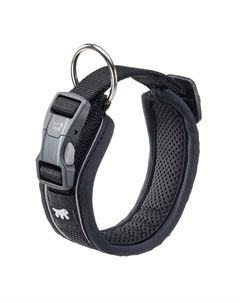 Ошейник для собак мягкий с магнитной застежкой Genius, ширина 2 см, длина 35-43 см, черный Ferplast