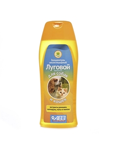Шампунь от блох для кошек и собак всех пород Луговой, 270 мл Авз