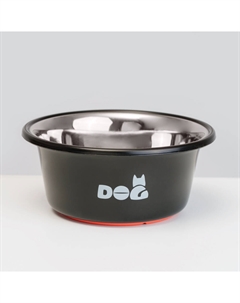 Миска для собак Logo art dog, 850 мл, диаметр 16,5 см, черная Petmax