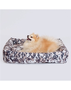 Лежак для собак и кошек Пиксель, 70х50х17 см, коричневый Rurri