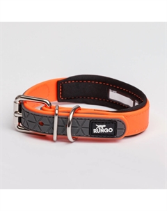 Ошейник из биотана с неопреном для собак, 2х35 см, оранжевый Rungo