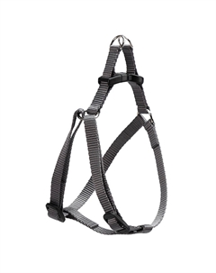 Шлейка нейлоновая для собак Easy, S, объем шеи 35 см, объем груди 53 см, ширина 10 мм, серая Ferplast