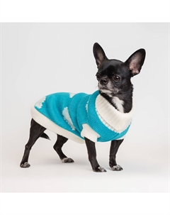 Свитер с облачками для кошек и собак, M, голубой Petmax