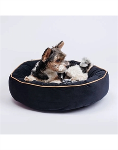 Лежак для кошек и собак Райские птички, 50x50x13 см, черный Rurri