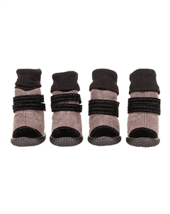 Ботинки высокие на липучках для собак XL черный (унисекс) Petmax