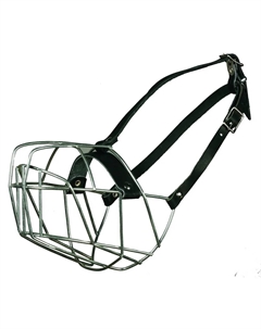 Намордник для овчарок (мальчик) металлический, обхват морды 40 см Каскад