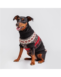 Свитер с узорами для кошек и собак, S, коричневый Petmax