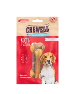 Лакомство Кость с бататом для собак средних пород, 120 гр. Chewell