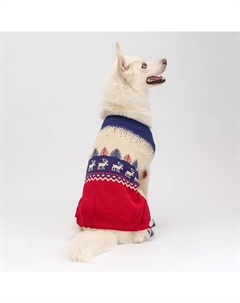 Свитер с оленями для собак, 5XL, красно-синий Petmax