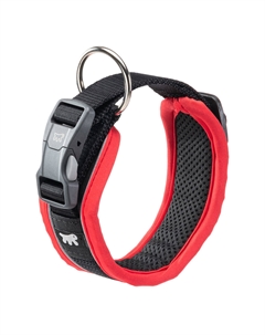 Ошейник для собак мягкий с магнитной застежкой Genius, ширина 2,5 см, длина 45-55 см, красный Ferplast