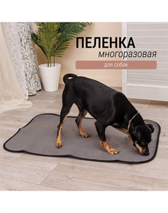 Пеленка многоразовая 60x90 см для собак, серая Higeniq