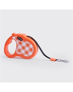 Рулетка для собак, XS, до 15 кг, ремень 3 м, оранжевый Petmax