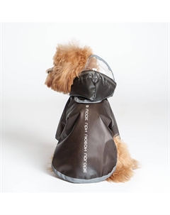 Дождевик с капюшоном для собак, S, черный Petmax