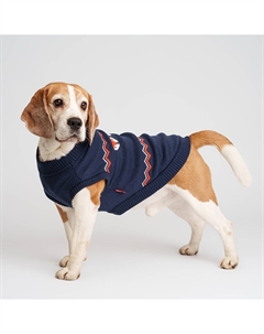 Свитер с лисами для собак, 3XL, синий Petmax