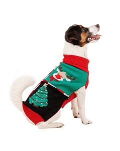 Свитер с новогодним принтом для кошек и собак, L Rurri