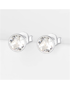 Серебряные серьги гвоздики с сваровски Talant