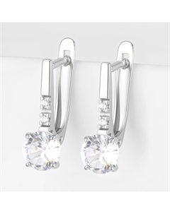 Серебряные серьги с фианитами Talant