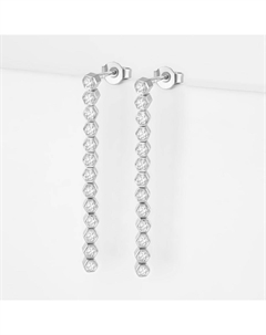 Серебряные серьги подвесные с сваровски Talant