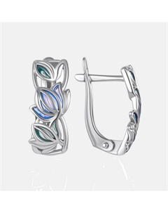 Серебряные серьги с эмалью Talant