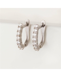 Серебряные серьги с фианитами Efremof