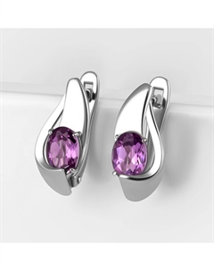 Серебряные серьги с аметистами Efremof