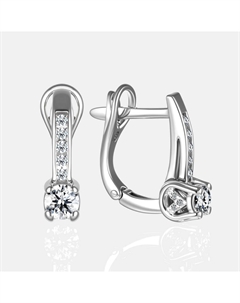 Золотые серьги с бриллиантами выращенными Efremof