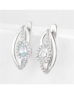 Серебряные серьги с топазами и фианитами Efremof