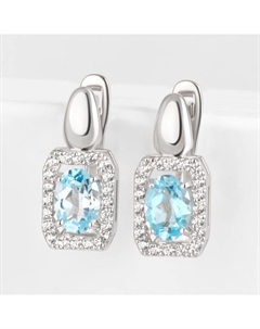 Серебряные серьги с топазами и фианитами Efremof