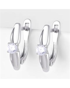 Серебряные серьги с фианитами Efremof