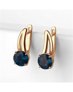 Золотые серьги с топазами Efremof