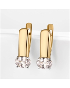 Золотые серьги с фианитами Carlin
