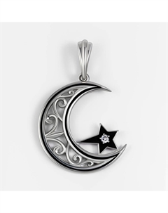 Серебряная мусульманская подвеска с фианитами Talant