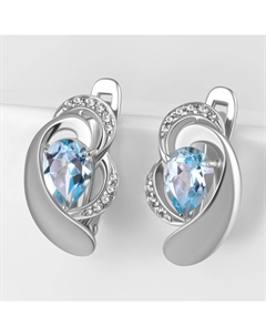 Серебряные серьги с топазами и фианитами Efremof