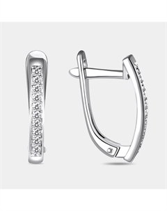 Серебряные серьги с фианитами Efremof