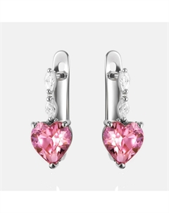 Серебряные серьги с фианитами и кристаллами swarovski Talant