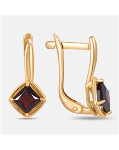 Золотые серьги с гранатами Efremof