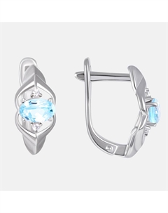 Серебряные серьги с топазами и фианитами Efremof