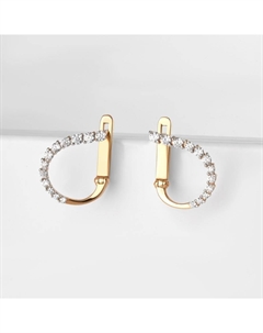 Серьги с фианитами из красного золота Efremof